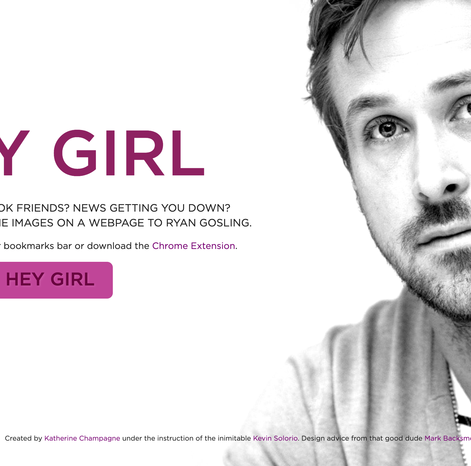 Screenshot of HeyGirl.io website